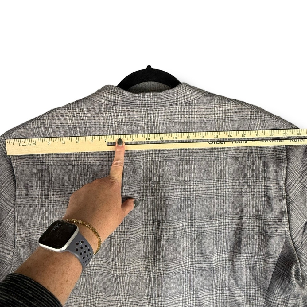 Jos. A. Bank 1905 Tailored Fit 100% Linen Blazer Glen Check Plaid Mens 46R Gray - Picture 7 of 10